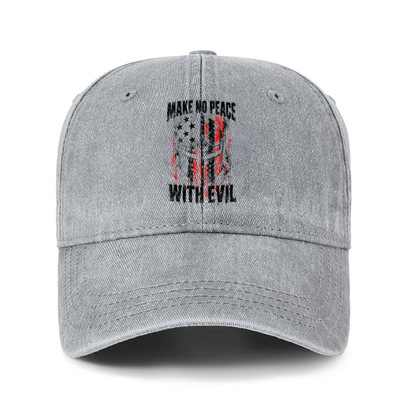 Heritage Washed Cap - Make No Peace With Evil – Christian Warrior Knight