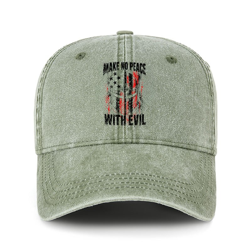 Heritage Washed Cap - Make No Peace With Evil – Christian Warrior Knight