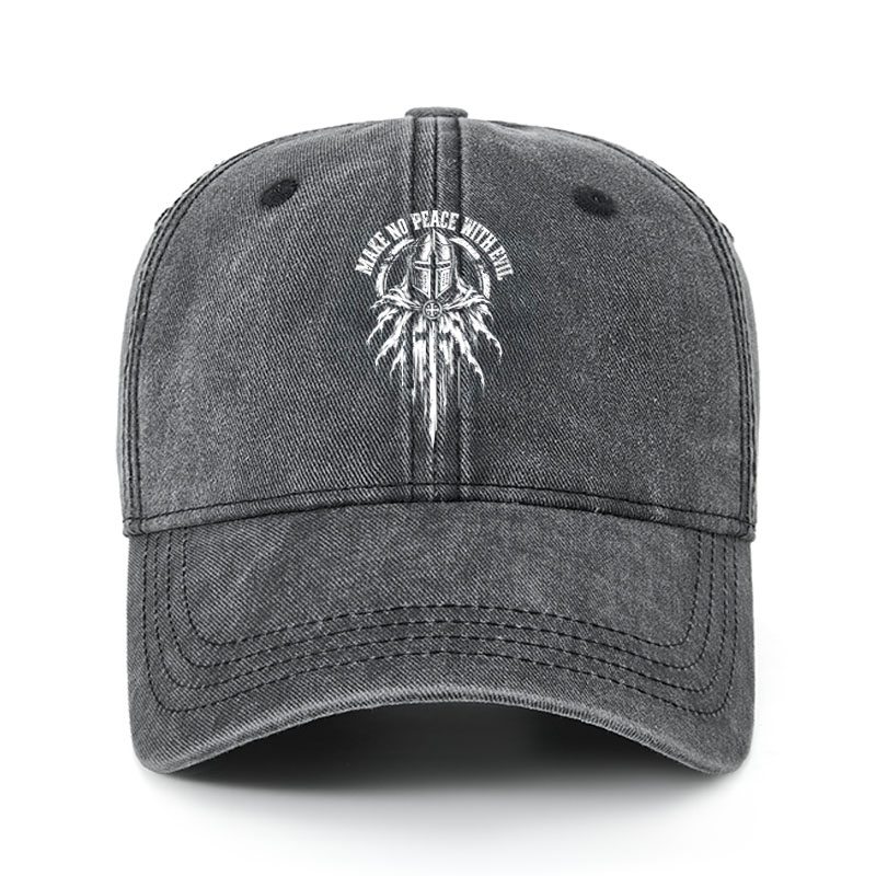 Heritage Washed Cap - Make No Peace With Evil – Christian Knight