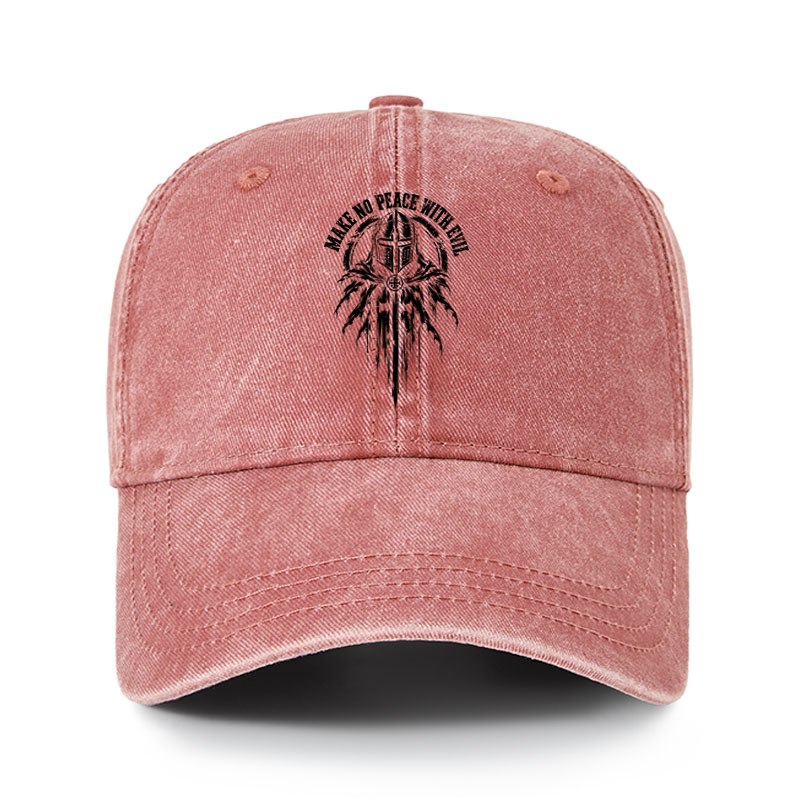 Heritage Washed Cap - Make No Peace With Evil – Christian Knight