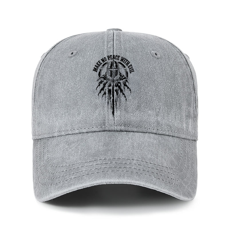 Heritage Washed Cap - Make No Peace With Evil – Christian Knight