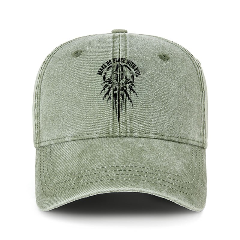 Heritage Washed Cap - Make No Peace With Evil – Christian Knight