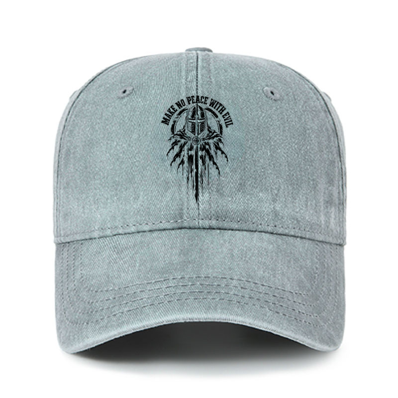 Heritage Washed Cap - Make No Peace With Evil – Christian Knight