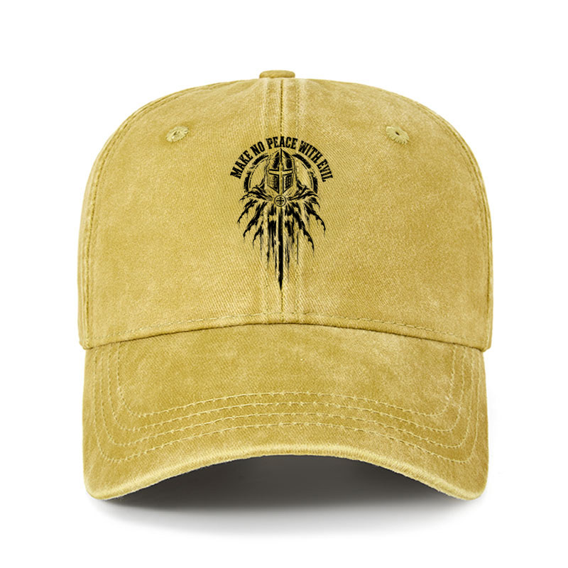 Heritage Washed Cap - Make No Peace With Evil – Christian Knight