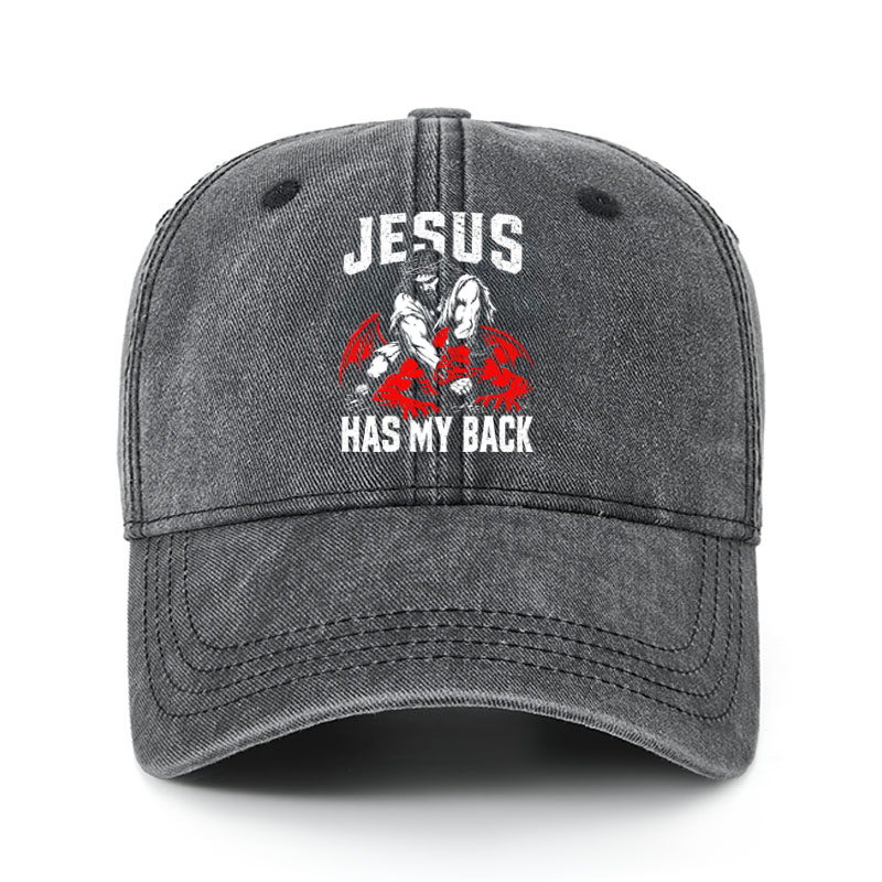 Heritage Washed Cap - Jesus Has My Back