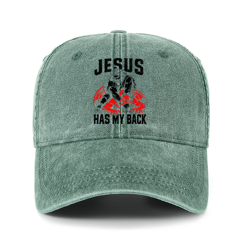 Heritage Washed Cap - Jesus Has My Back