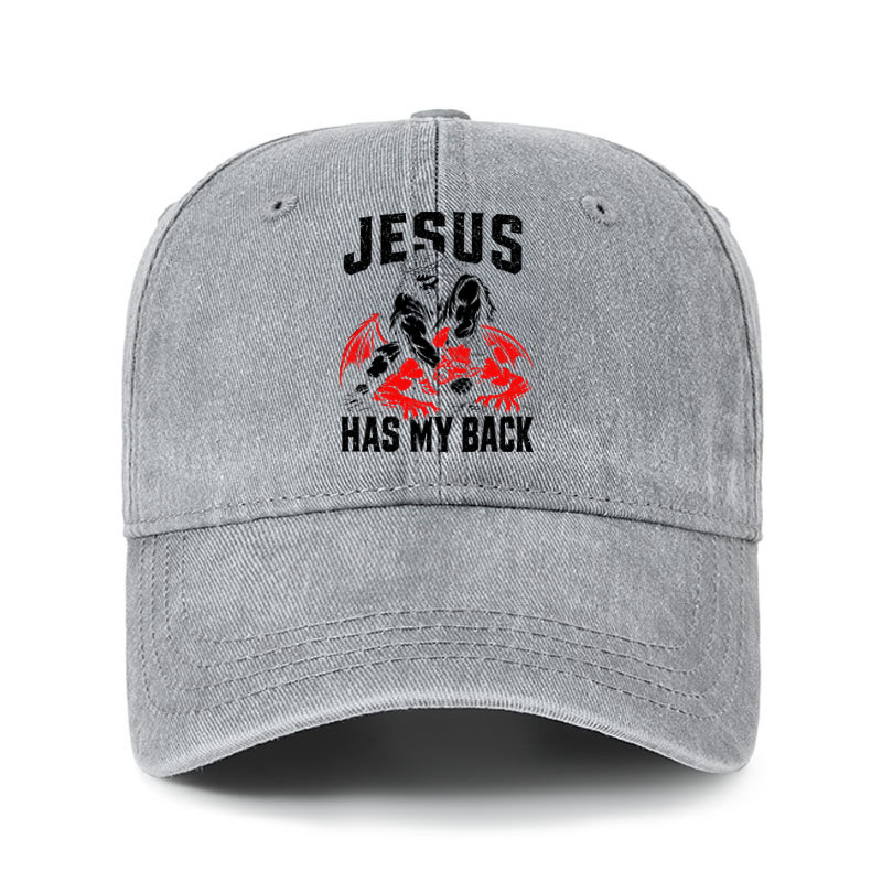 Heritage Washed Cap - Jesus Has My Back