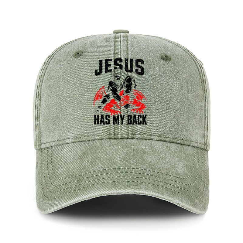 Heritage Washed Cap - Jesus Has My Back