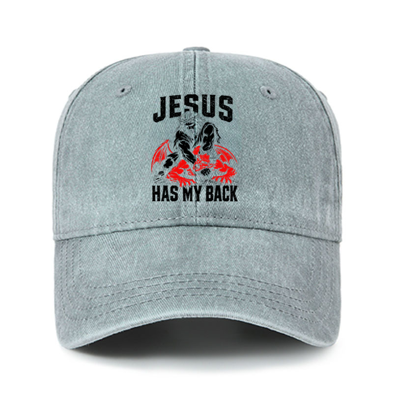 Heritage Washed Cap - Jesus Has My Back
