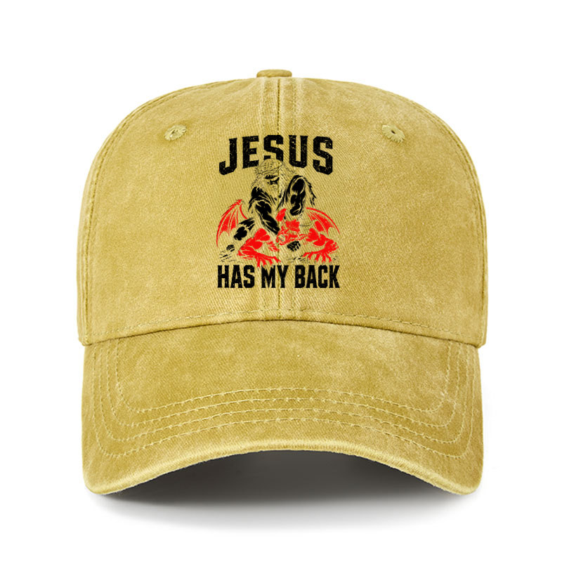 Heritage Washed Cap - Jesus Has My Back