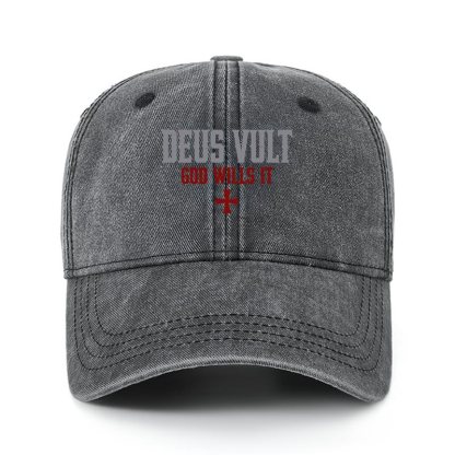 Heritage Washed Cap - Deus Vult: God Wills It