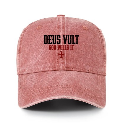 Heritage Washed Cap - Deus Vult: God Wills It