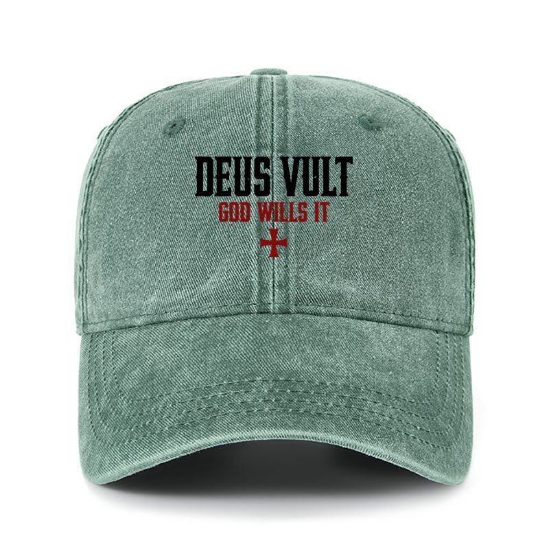Heritage Washed Cap - Deus Vult: God Wills It