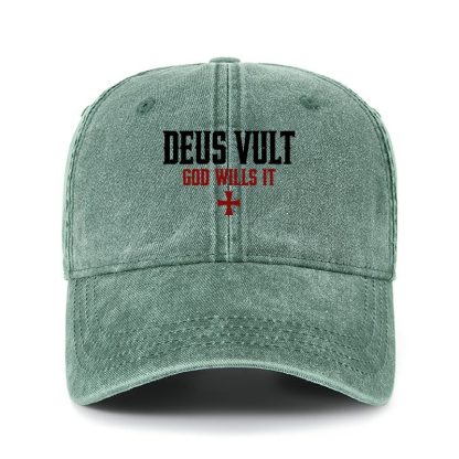 Heritage Washed Cap - Deus Vult: God Wills It