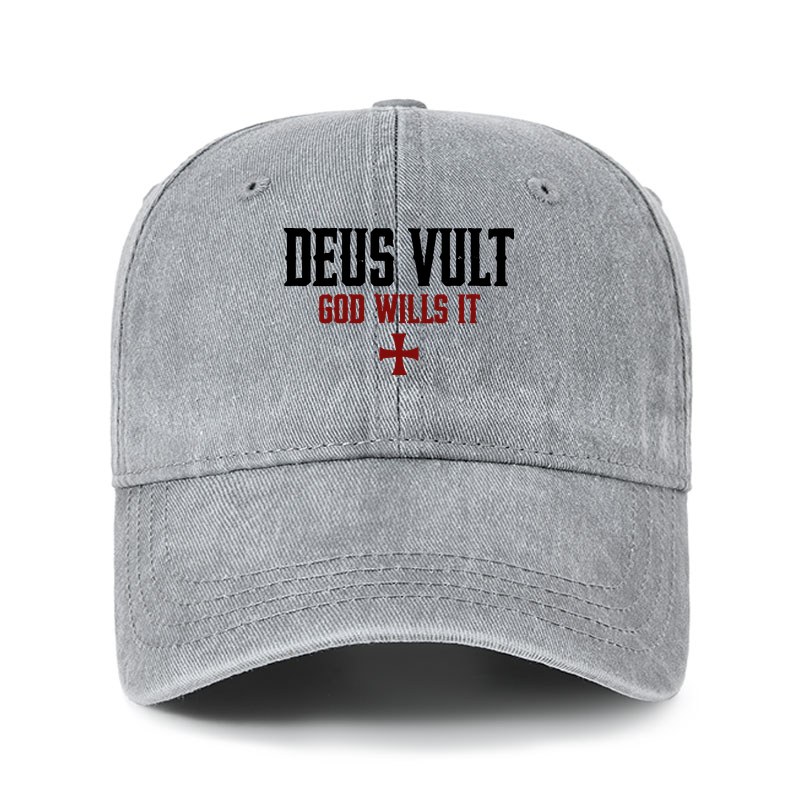 Heritage Washed Cap - Deus Vult: God Wills It