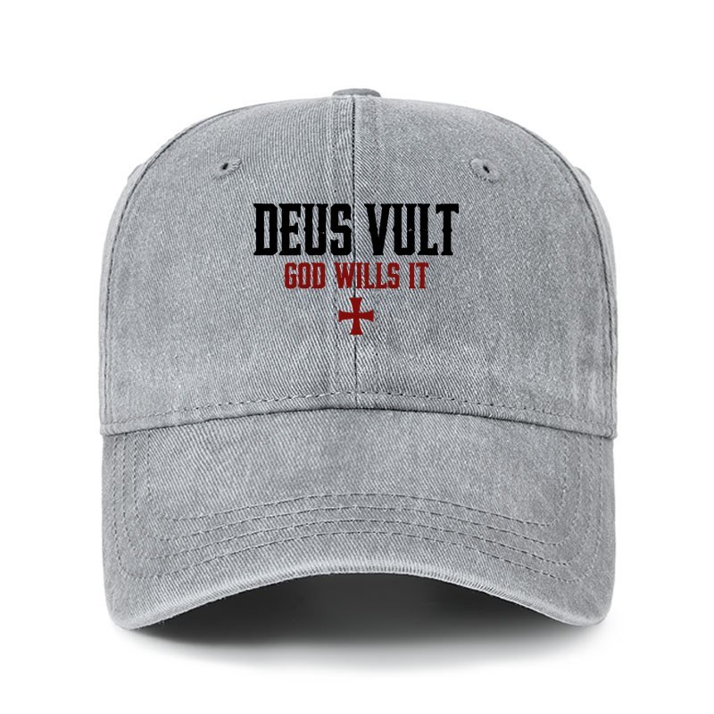 Heritage Washed Cap - Deus Vult: God Wills It