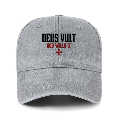 Heritage Washed Cap - Deus Vult: God Wills It