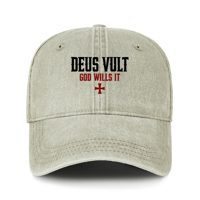 Heritage Washed Cap - Deus Vult: God Wills It