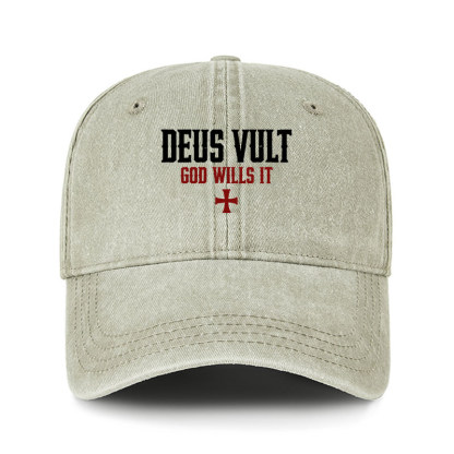 Heritage Washed Cap - Deus Vult: God Wills It