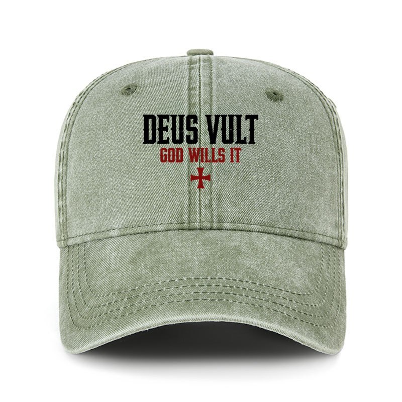 Heritage Washed Cap - Deus Vult: God Wills It