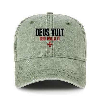 Heritage Washed Cap - Deus Vult: God Wills It
