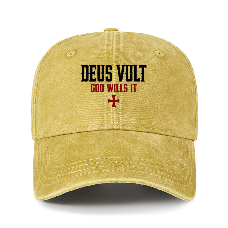 Heritage Washed Cap - Deus Vult: God Wills It