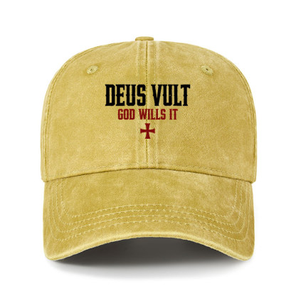 Heritage Washed Cap - Deus Vult: God Wills It