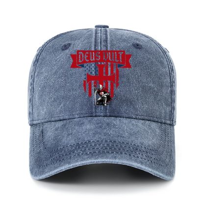 Heritage Washed Cap - Templar Knight Crusader Deus Vult
