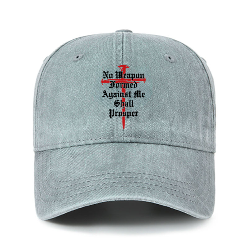 Heritage Washed Cap - No Weapon Formed Against Me Shall Prosper   