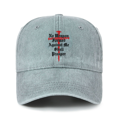 Heritage Washed Cap - No Weapon Formed Against Me Shall Prosper   