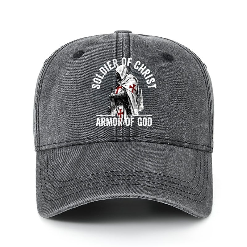 Heritage Washed Cap - Soldier of Christ Armor Of God Crusader Spirit