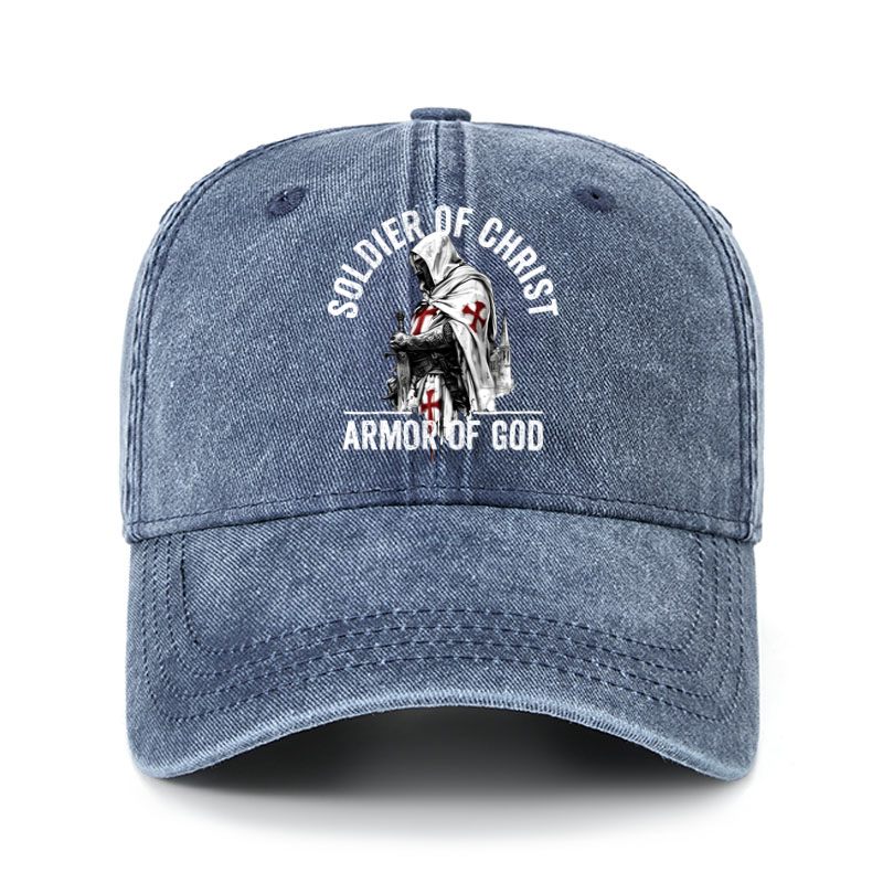 Heritage Washed Cap - Soldier of Christ Armor Of God Crusader Spirit