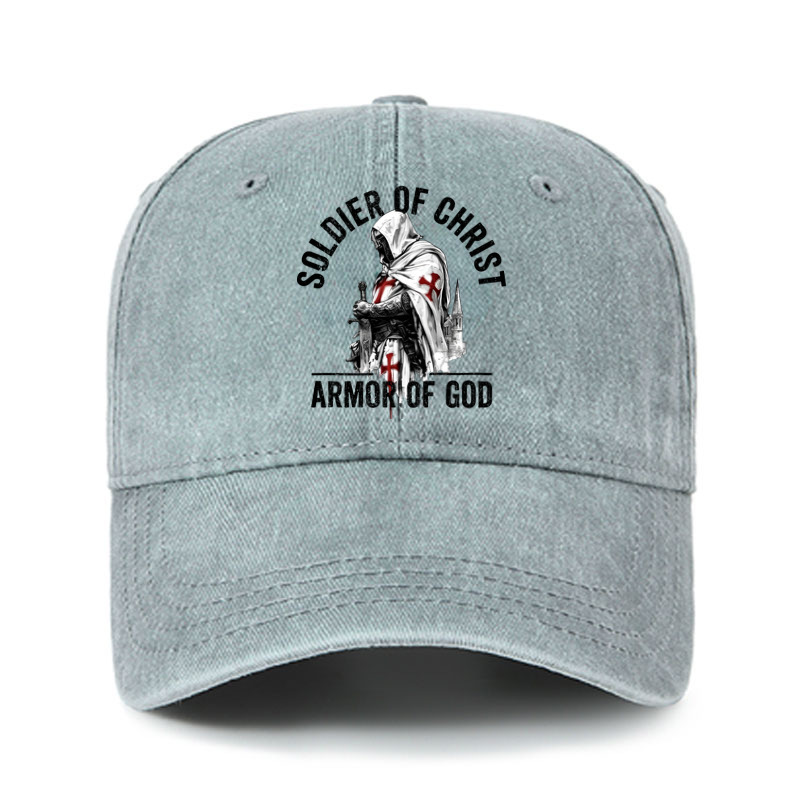 Heritage Washed Cap - Soldier of Christ Armor Of God Crusader Spirit