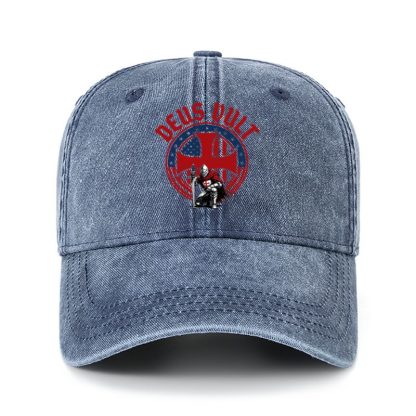 Heritage Washed Cap - Templar Knight Crusader Deus Vult