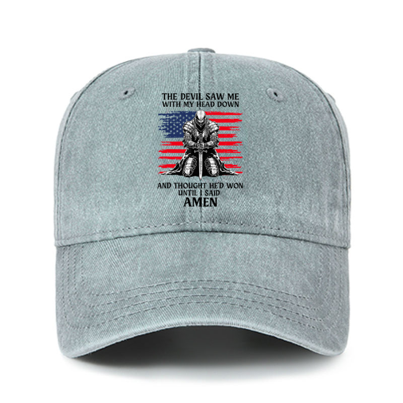 Heritage Washed Cap - The Devil Saw Me Until I Said Amen