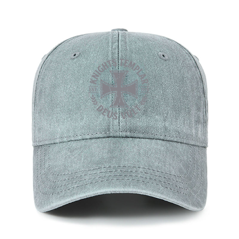 Heritage Washed Cap - Knights Templar Deus Vult