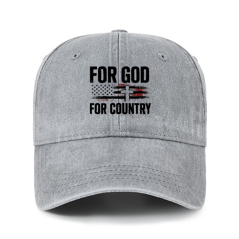 Heritage Washed Cap - For God For Country