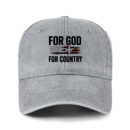Heritage Washed Cap - For God For Country