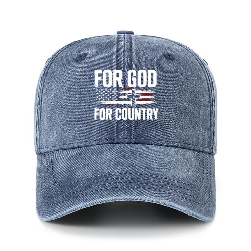 Heritage Washed Cap - For God For Country