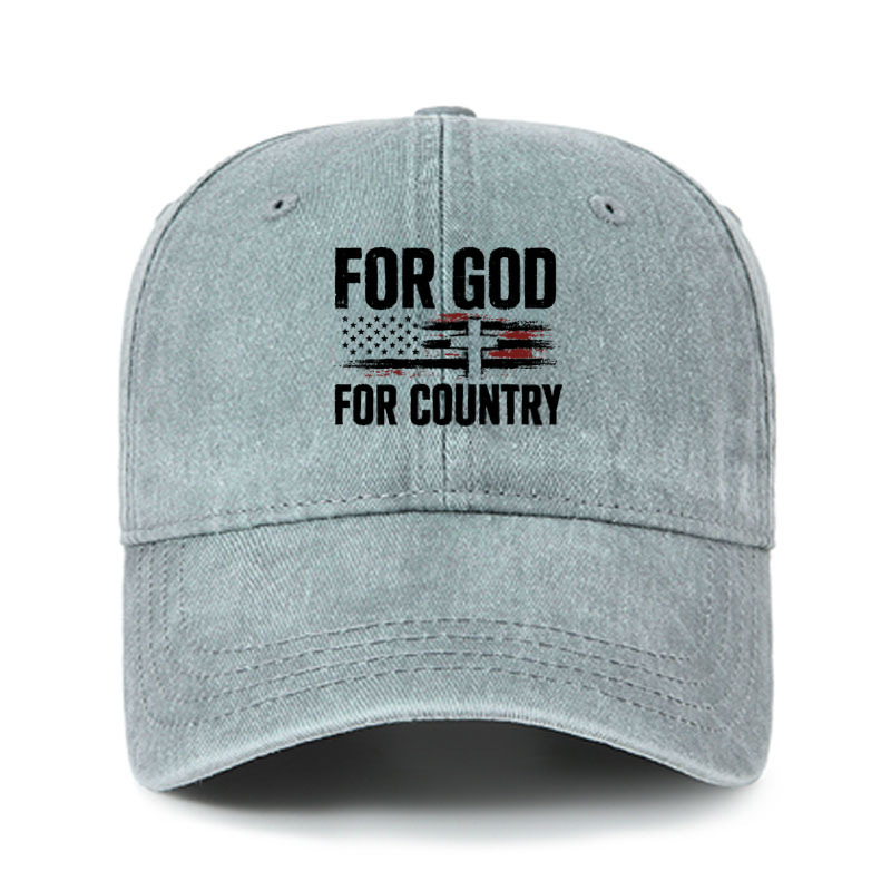 Heritage Washed Cap - For God For Country