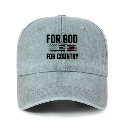 Heritage Washed Cap - For God For Country
