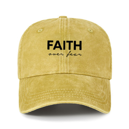 Heritage Washed Cap - Faith over Fear   