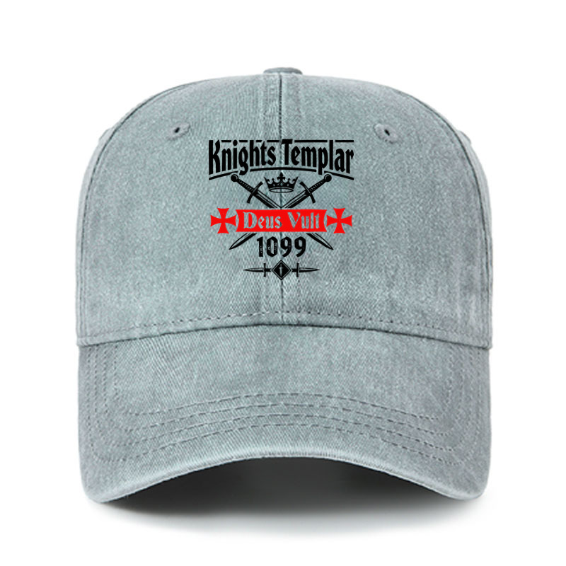 Heritage Washed Cap - Knights Templar Deus Vult
