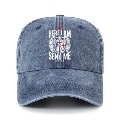 Heritage Washed Cap - Here I Am Send Me Knight Templar Crusader
