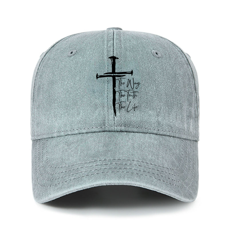 Heritage Washed Cap - Jesus The Way The Truth The Life   