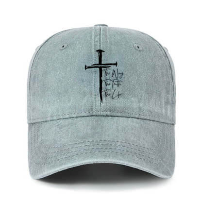 Heritage Washed Cap - Jesus The Way The Truth The Life   