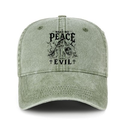 Heritage Washed Cap - Make No Peace With Evil 