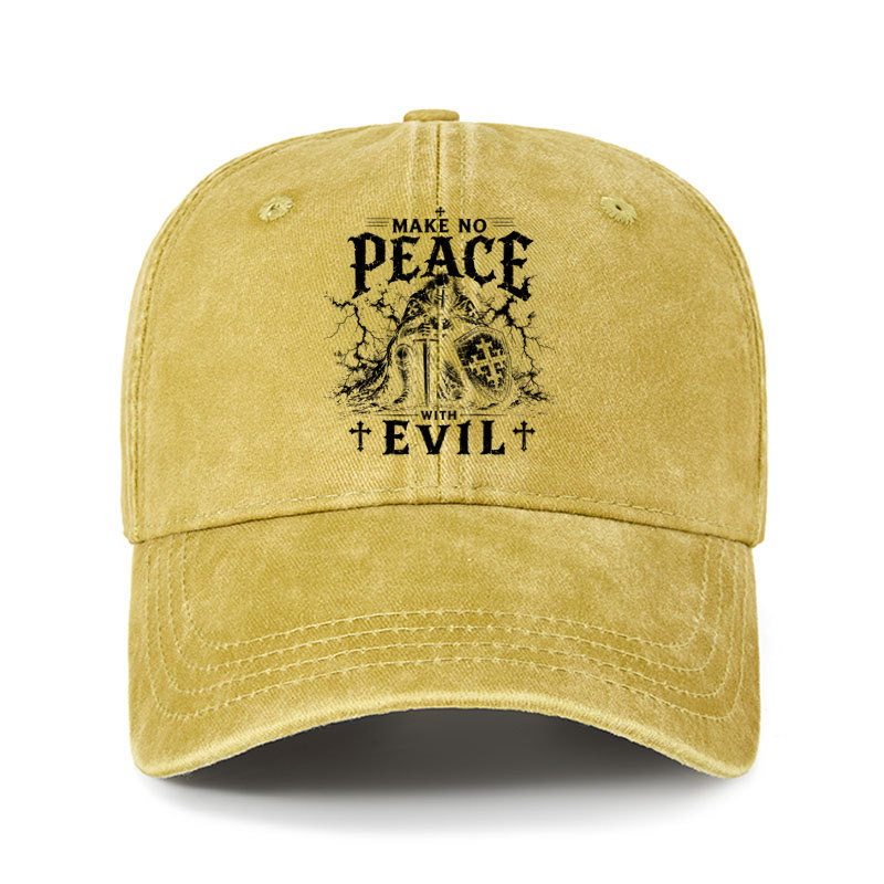 Heritage Washed Cap - Make No Peace With Evil 