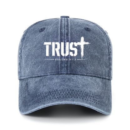 Heritage Washed Cap - Trust Psalms 91:2