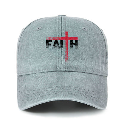 Heritage Washed Cap - Faith Cross   